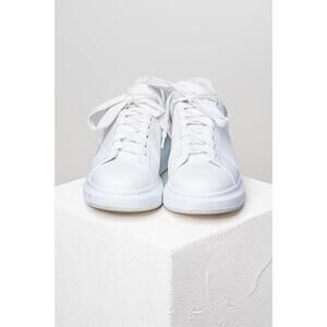 Alexander McQueen White Chunky Glitter Heel Sneaker